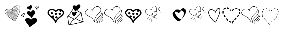 PW Little Hearts font